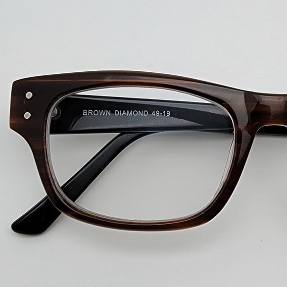 Booth & Bruce England P042 Brown Olive Diamond Eyeglasses Frame 49-19-140 - Picture 12 of 12